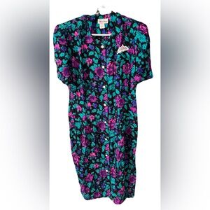 VINTAGE 80s/90s Ultra Dress Floral Midi Dress